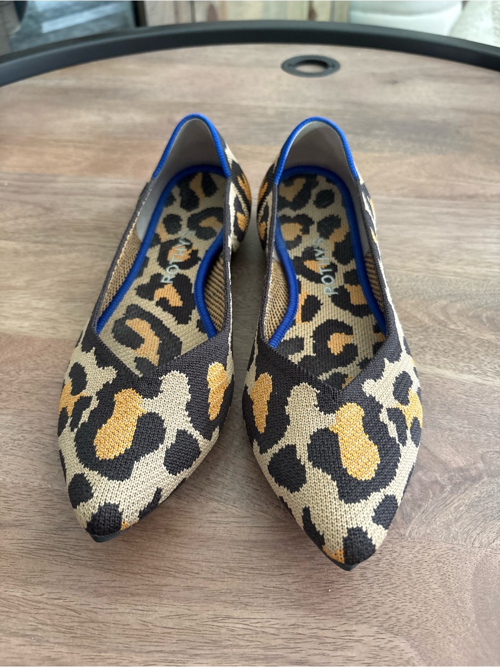 Rothy's Leopard Knit Pointed Flats size 8
